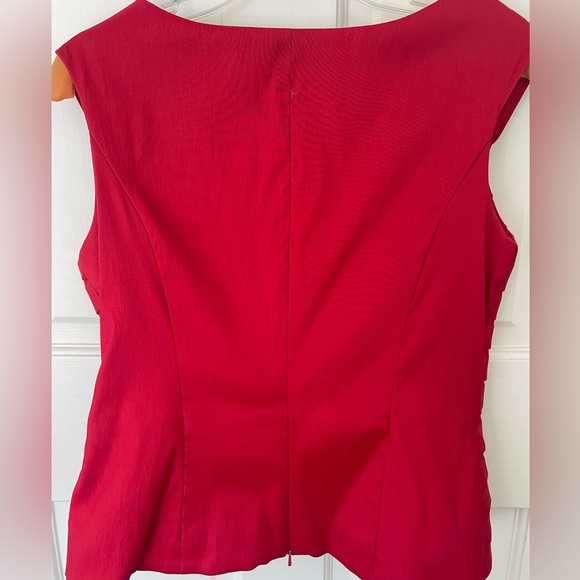 Red evening, gala, party top size 8 - Picture 4 of 8